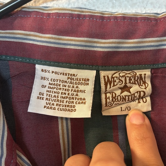 VTG Western Frontier short sleeve button down size large - Picture 3 of 4